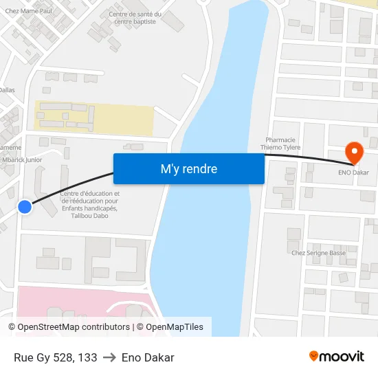 Rue Gy 528, 133 to Eno Dakar map