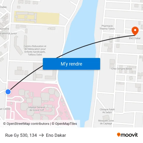 Rue Gy 530, 134 to Eno Dakar map