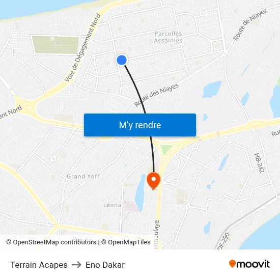 Terrain Acapes to Eno Dakar map