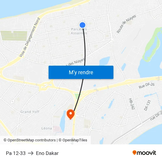 Pa 12-33 to Eno Dakar map