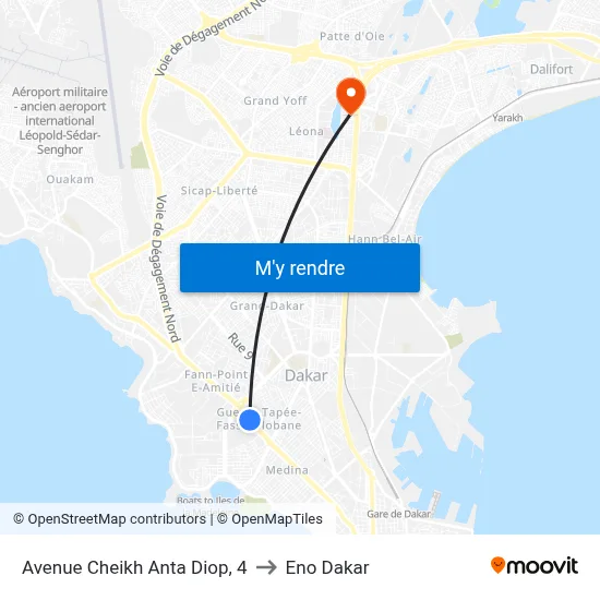 Avenue Cheikh Anta Diop, 4 to Eno Dakar map