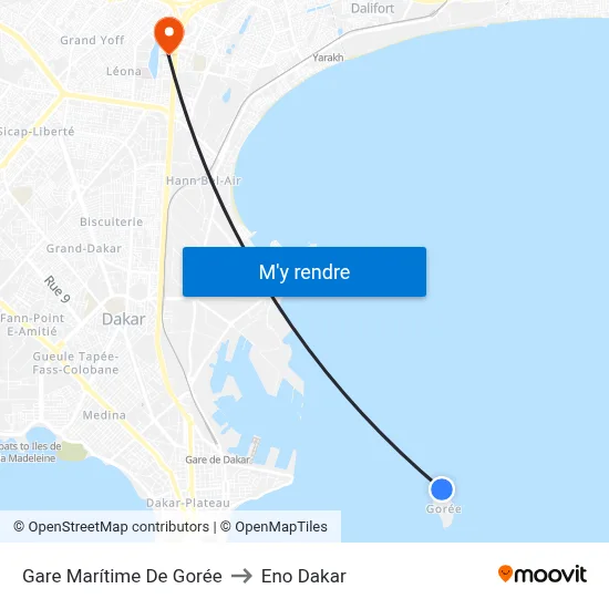 Gare Marítime De Gorée to Eno Dakar map