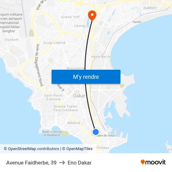 Avenue Faidherbe, 39 to Eno Dakar map
