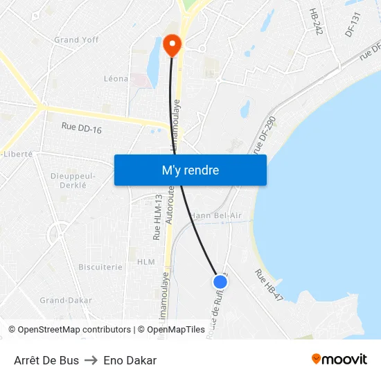 Arrêt De Bus to Eno Dakar map