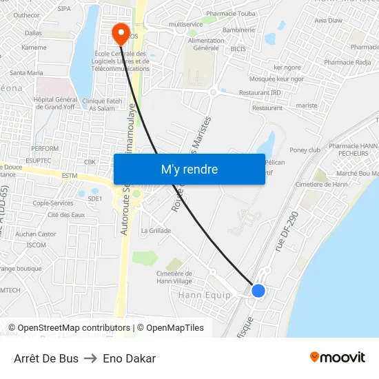 Arrêt De Bus to Eno Dakar map