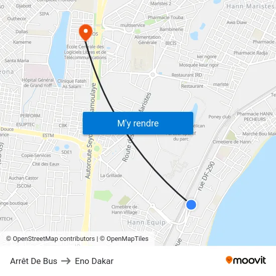 Arrêt De Bus to Eno Dakar map
