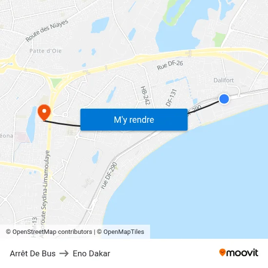 Arrêt De Bus to Eno Dakar map