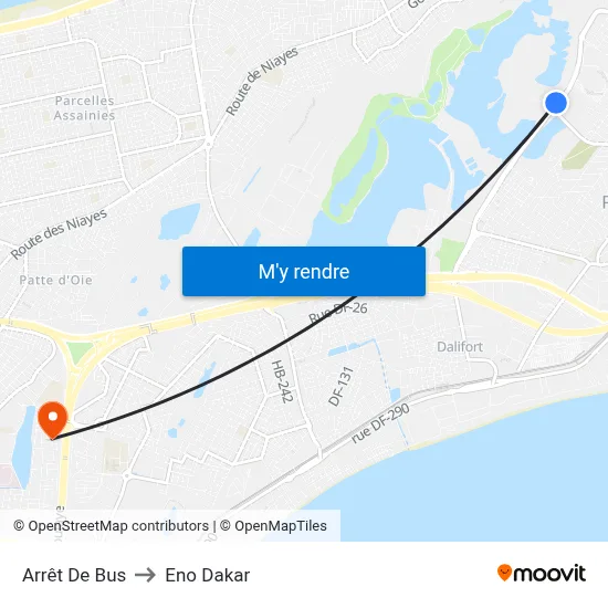 Arrêt De Bus to Eno Dakar map