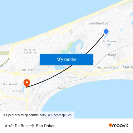 Arrêt De Bus to Eno Dakar map