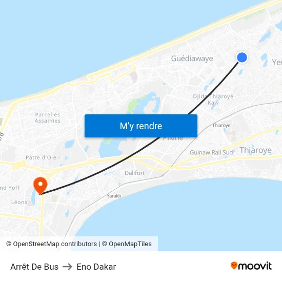Arrêt De Bus to Eno Dakar map