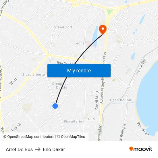 Arrêt De Bus to Eno Dakar map