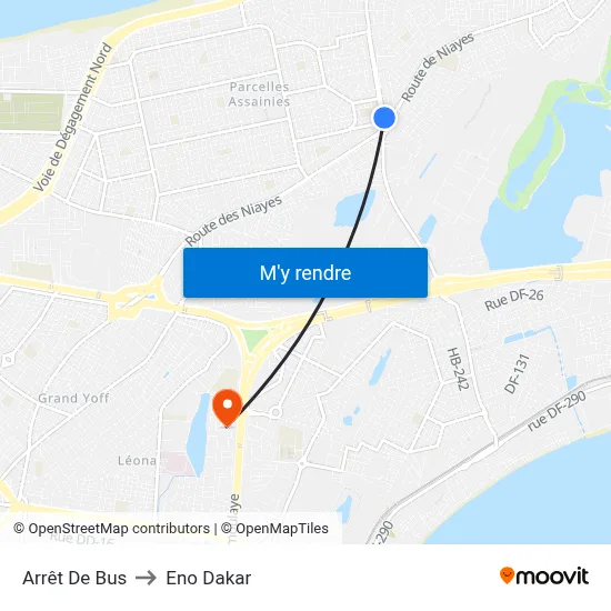 Arrêt De Bus to Eno Dakar map