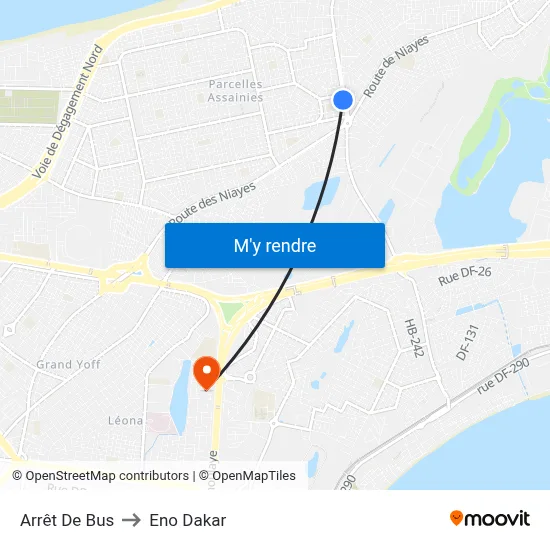 Arrêt De Bus to Eno Dakar map