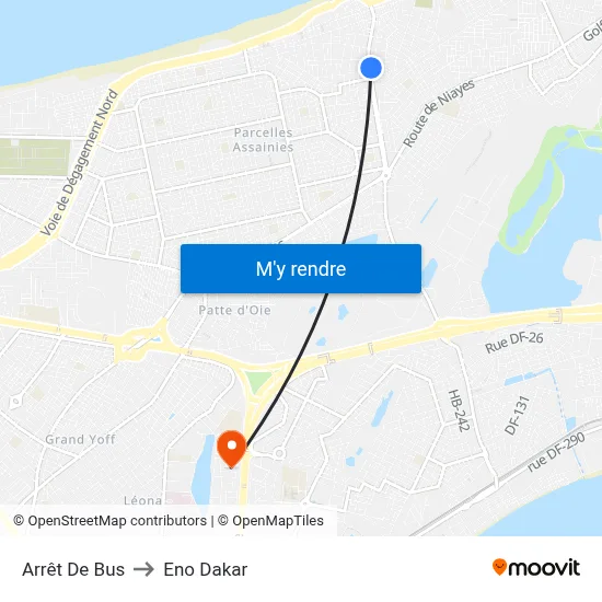 Arrêt De Bus to Eno Dakar map