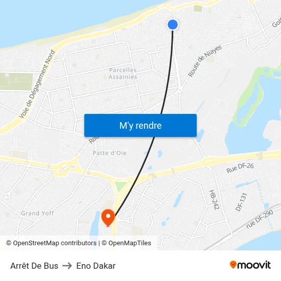 Arrêt De Bus to Eno Dakar map
