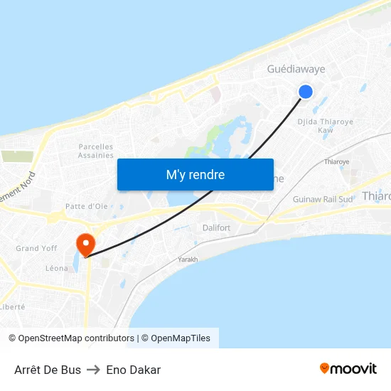 Arrêt De Bus to Eno Dakar map