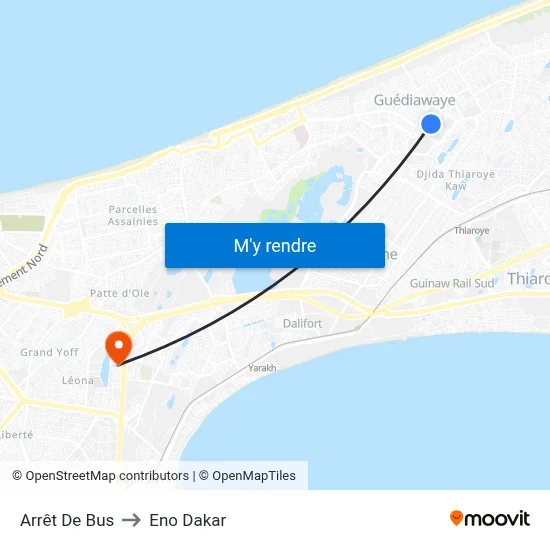 Arrêt De Bus to Eno Dakar map