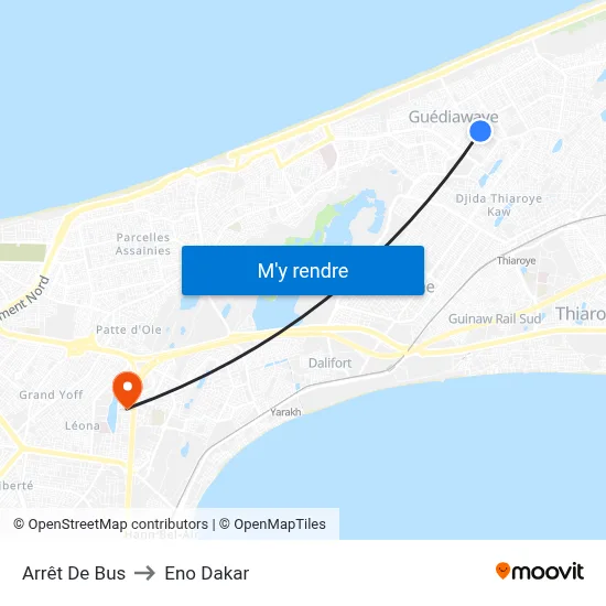Arrêt De Bus to Eno Dakar map