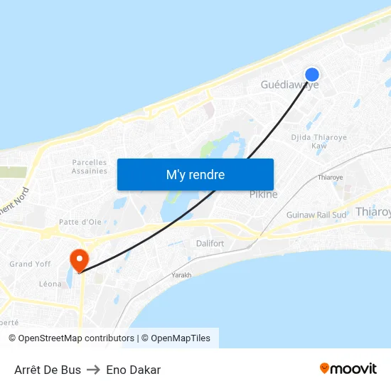 Arrêt De Bus to Eno Dakar map