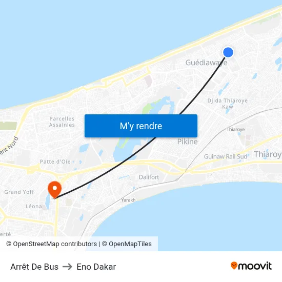 Arrêt De Bus to Eno Dakar map
