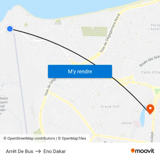 Arrêt De Bus to Eno Dakar map