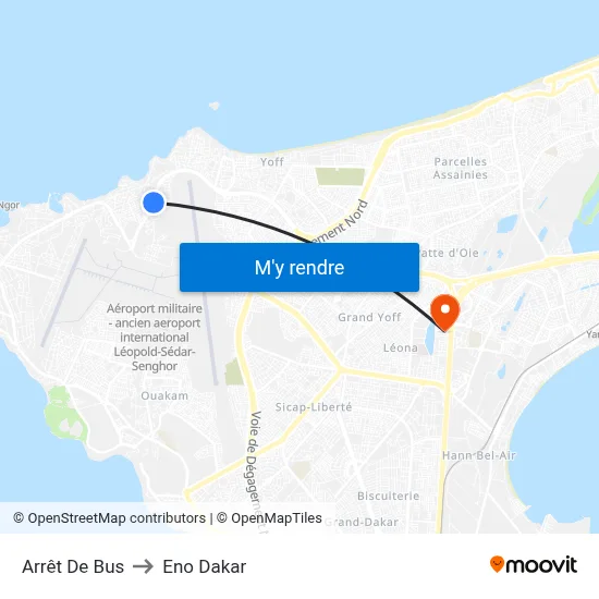 Arrêt De Bus to Eno Dakar map