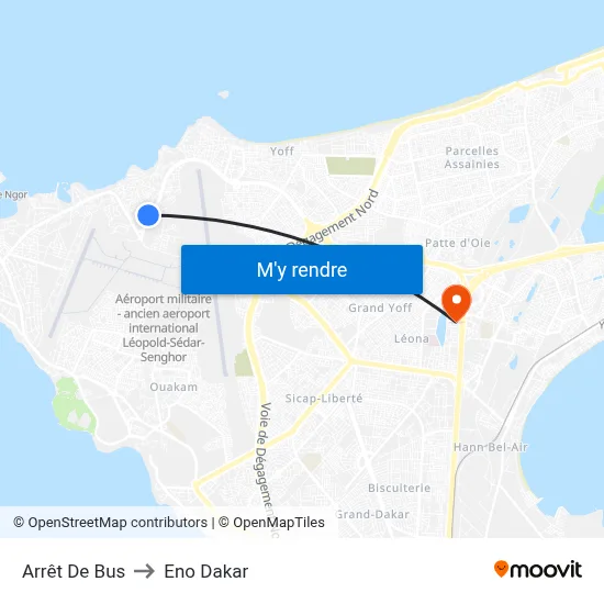 Arrêt De Bus to Eno Dakar map