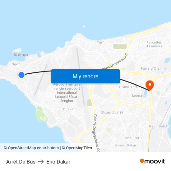 Arrêt De Bus to Eno Dakar map