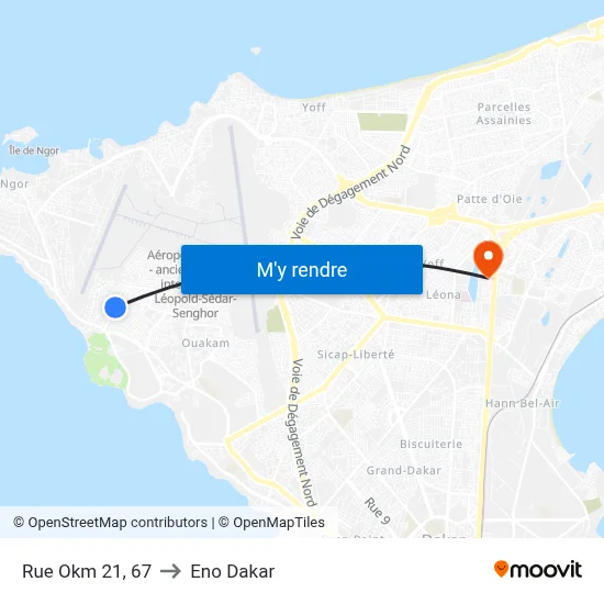 Rue Okm 21, 67 to Eno Dakar map