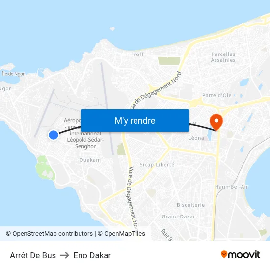 Arrêt De Bus to Eno Dakar map