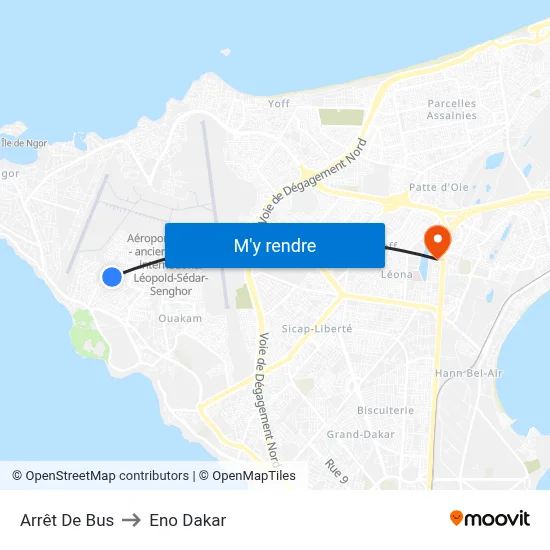 Arrêt De Bus to Eno Dakar map