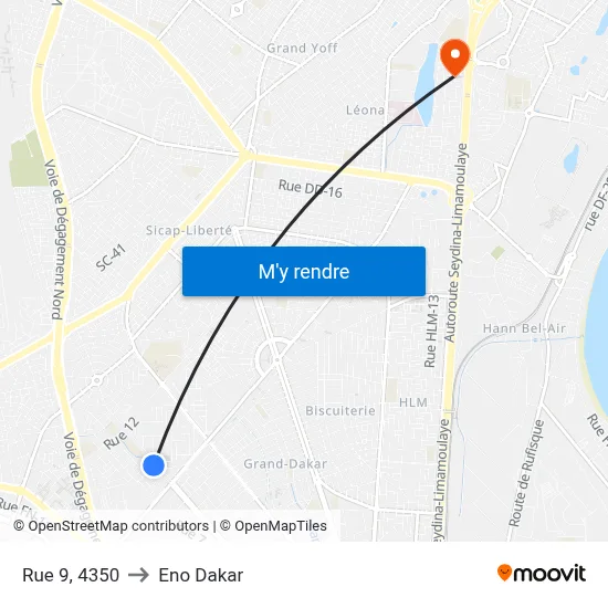 Rue 9, 4350 to Eno Dakar map