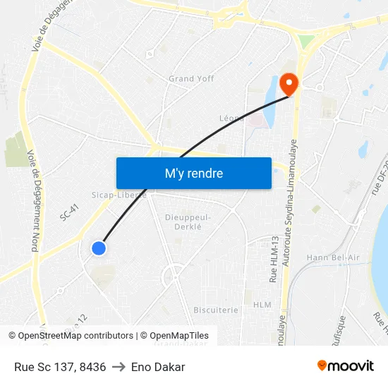 Rue Sc 137, 8436 to Eno Dakar map