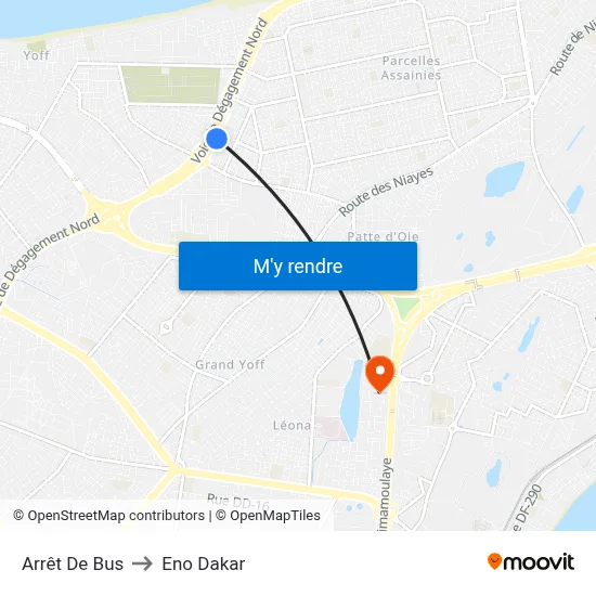 Arrêt De Bus to Eno Dakar map