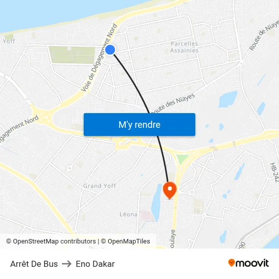 Arrêt De Bus to Eno Dakar map