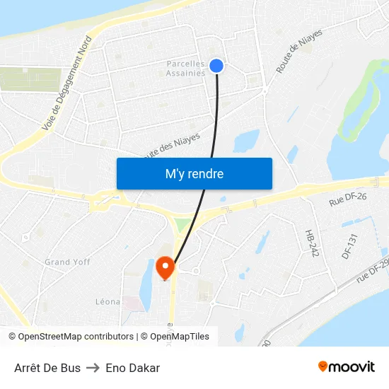 Arrêt De Bus to Eno Dakar map