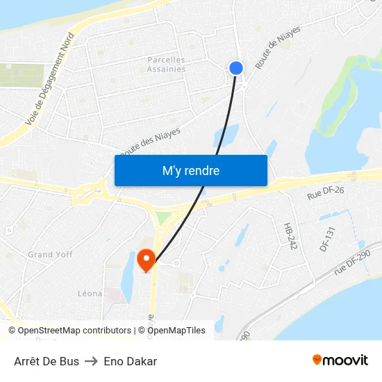 Arrêt De Bus to Eno Dakar map