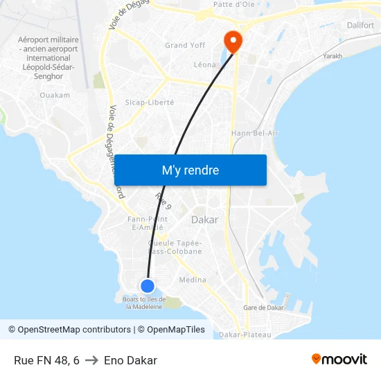 Rue FN 48, 6 to Eno Dakar map