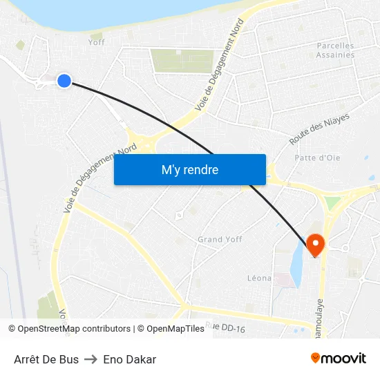 Arrêt De Bus to Eno Dakar map