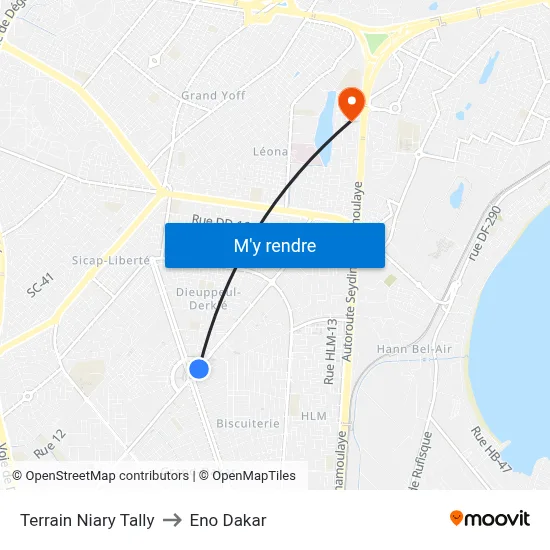 Terrain Niary Tally to Eno Dakar map