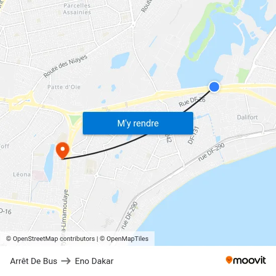 Arrêt De Bus to Eno Dakar map