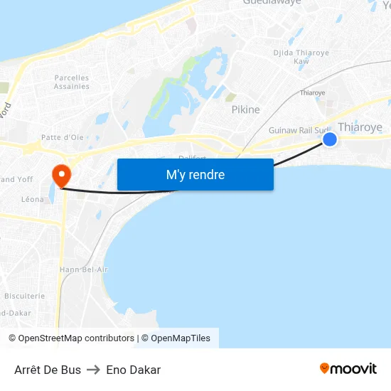 Arrêt De Bus to Eno Dakar map