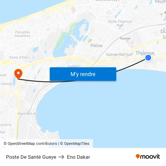 Poste De Santé Gueye to Eno Dakar map