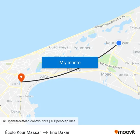 École Keur Massar to Eno Dakar map