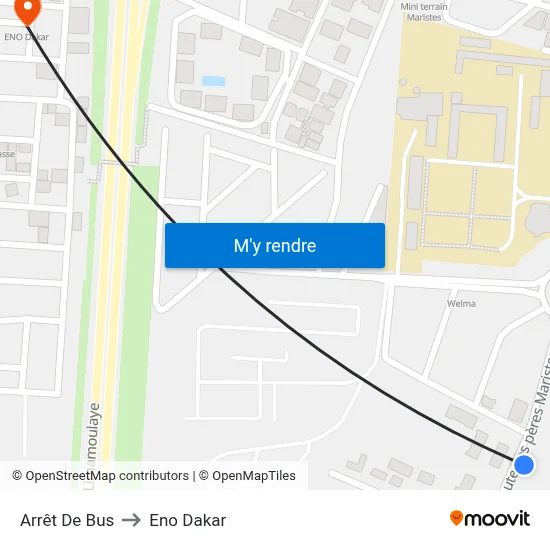 Arrêt De Bus to Eno Dakar map
