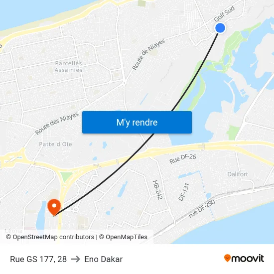 Rue GS 177, 28 to Eno Dakar map