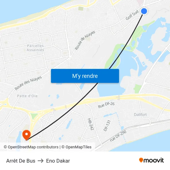 Arrêt De Bus to Eno Dakar map