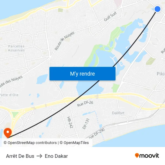 Arrêt De Bus to Eno Dakar map