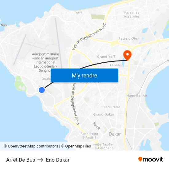Arrêt De Bus to Eno Dakar map