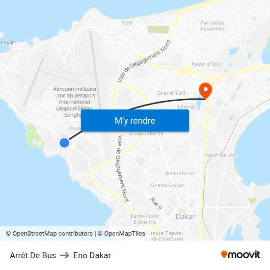 Arrêt De Bus to Eno Dakar map